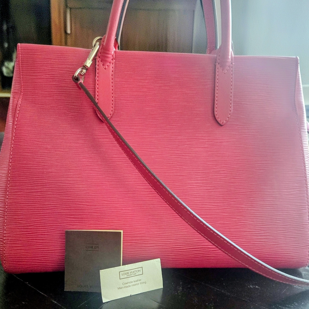 Louis Vuitton Pink Epi Marley Leather Tote